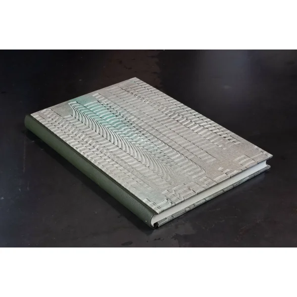 Cahier dos cuir série papiers à la colle