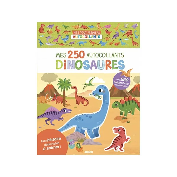 Cahier Mes 250 autocollants - dinosaures