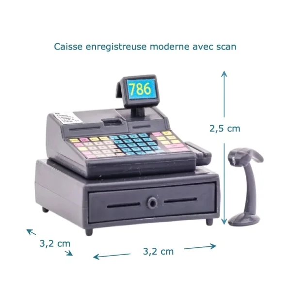Caisse enregistreuse moderne avec scan