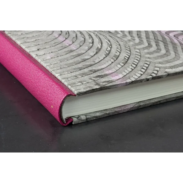 Carnet dos cuir série papiers à la colle
