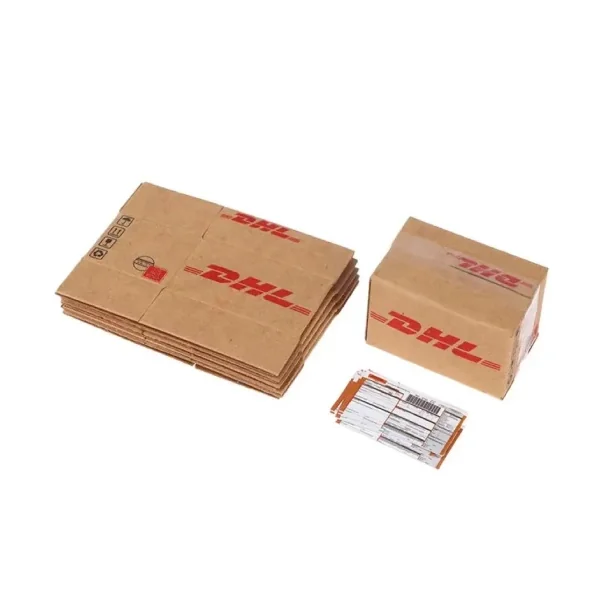 Carton miniature DHL 1/12e avec étiquette
