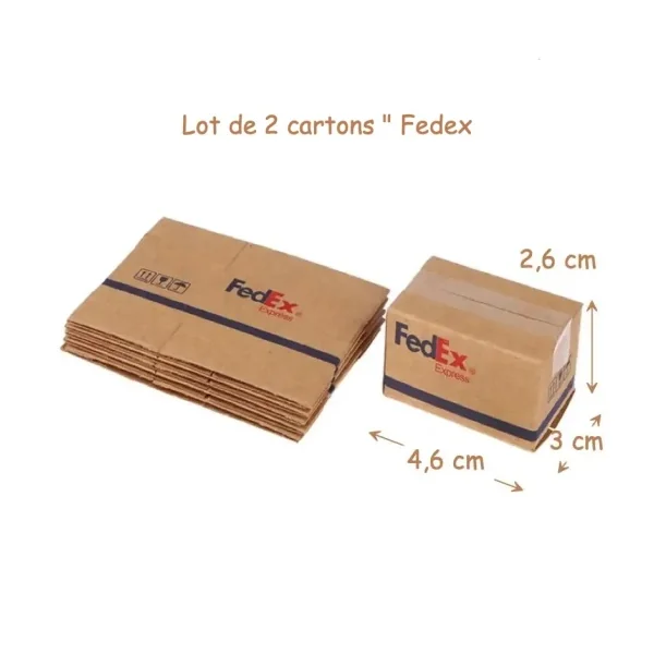 Cartons miniatures FedEx 1/12e lot de 2