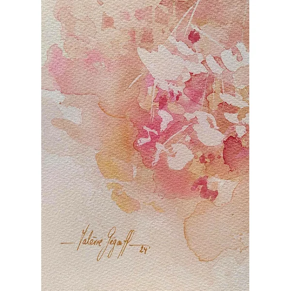 Cascade - Aquarelle originale