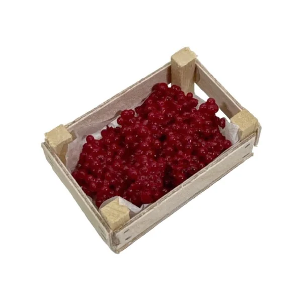 Cerises dans une cagette bois