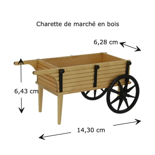 Charrette en bois de marchande