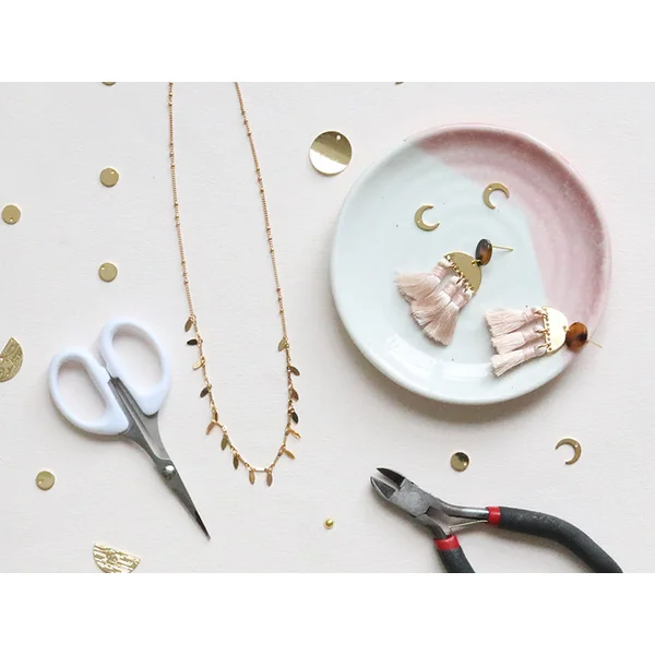 Chaîne gourmette alternée 3 perles - doré à l'or fin 24 K x 20 cm