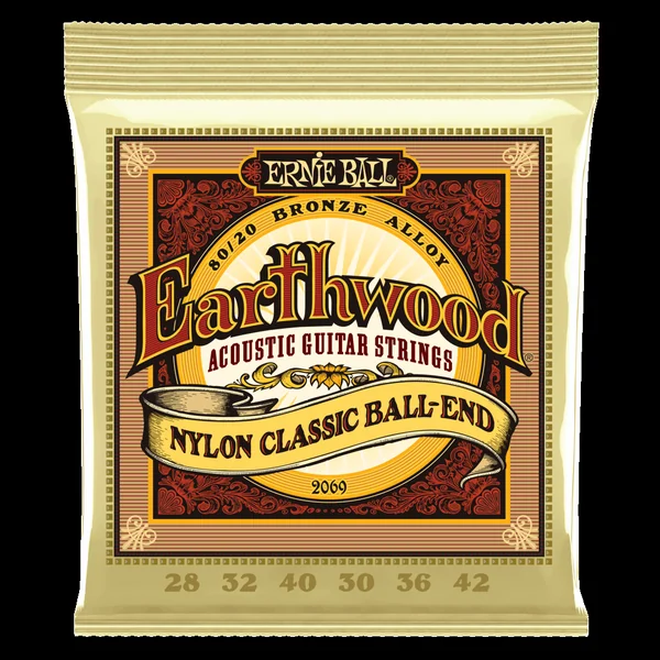Classic (12) 2069 Earthwood Nylon Ball-End 28-42 - jeu de 12 cordes