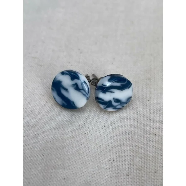 Clous d'oreille en porcelaine collection Marble Uno pour femme