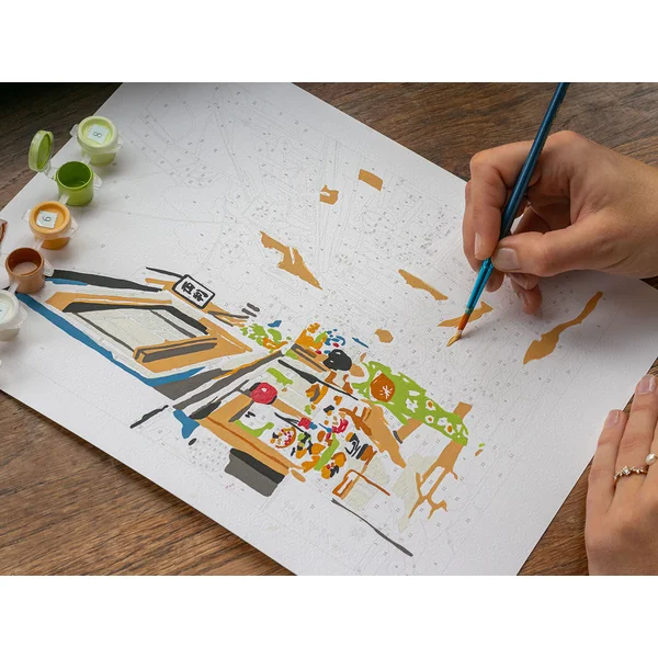 Coffret peinture au numéro - Petit Pinceau Kyoto par La Petite Epicerie