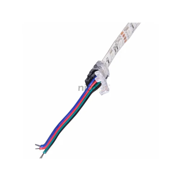 Connecteur pour connecter un câble 4 fils sur un ruban led RGB