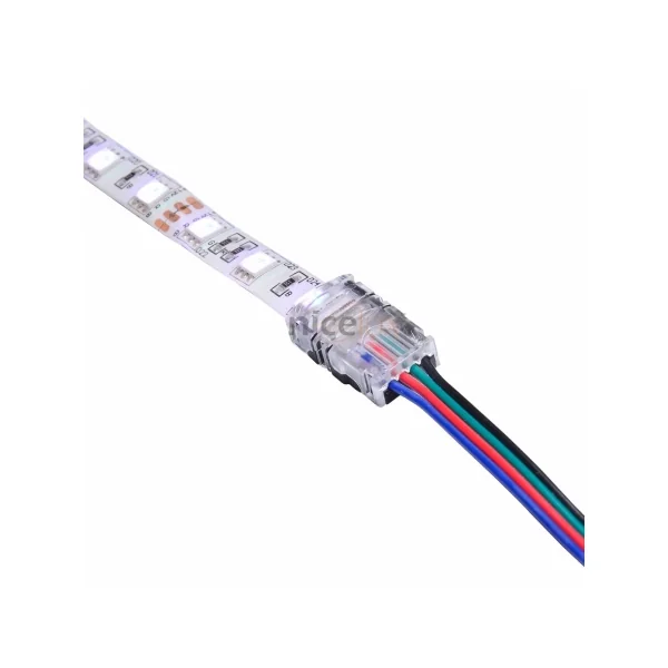 Connecteur pour connecter un câble 4 fils sur un ruban led RGB