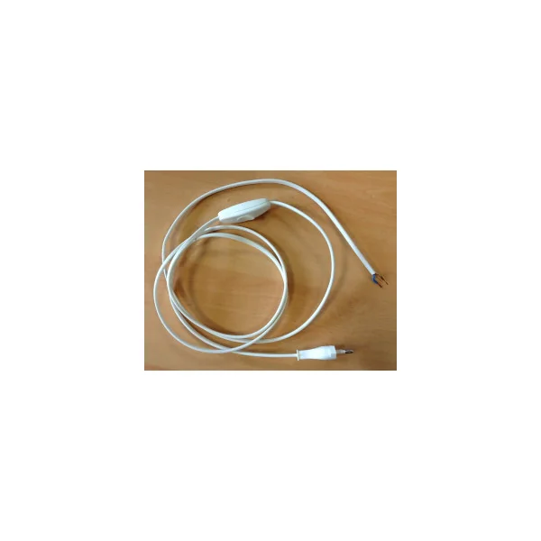 CORDON SECTEUR BLANC FIL NU 2 METRES + INTER (100150)