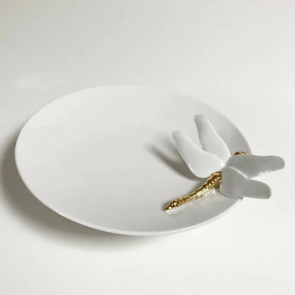 Coupe libellule en porcelaine