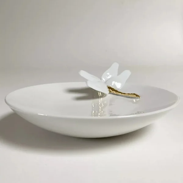 Coupe libellule en porcelaine