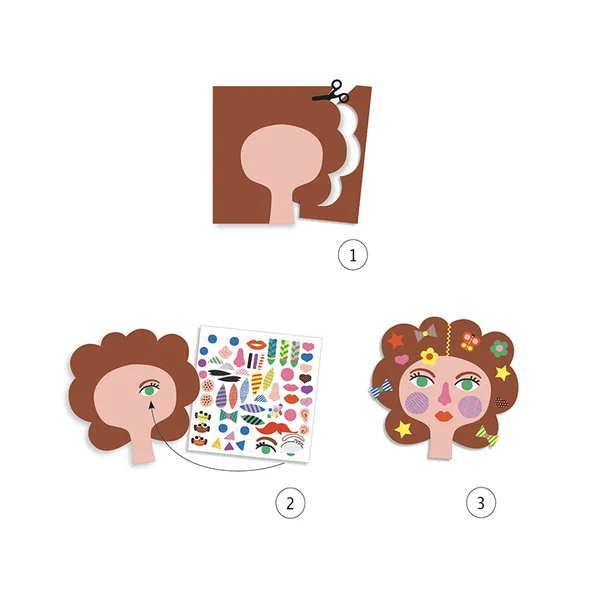 Créer avec des stickers - Coiffeur