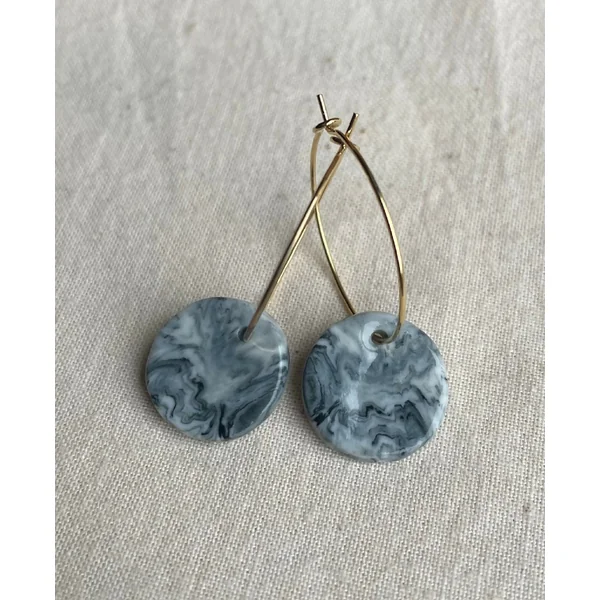 Créoles en porcelaine colorée émaillée