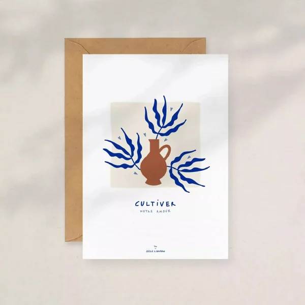 Cultiver notre amour — Carte de vœux à message