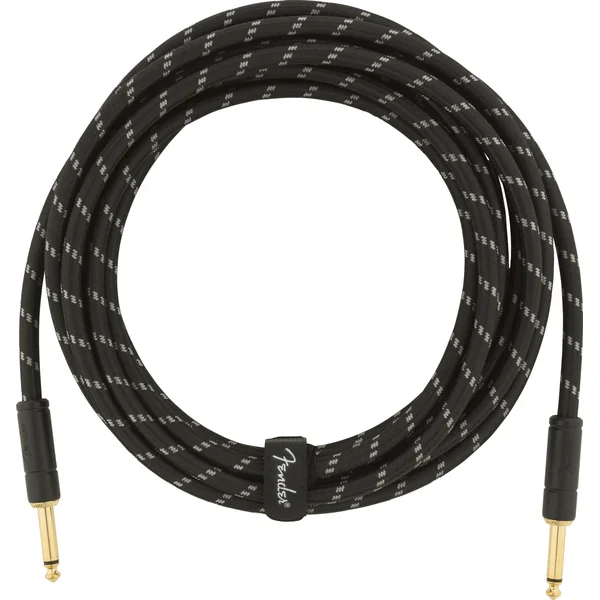 Deluxe Instrument Cable, 15ft, Straight/Straight - Black Tweed