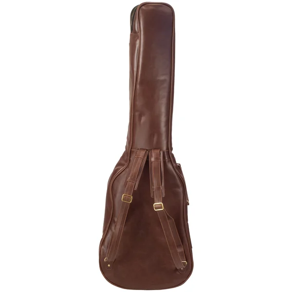 Deluxe Leather Electric Bass Bag - Medium Brown