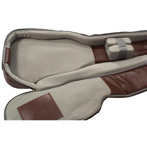 Deluxe Leather Electric Bass Bag - Medium Brown
