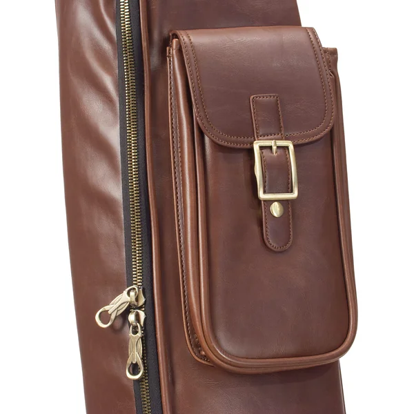 Deluxe Leather Electric Bass Bag - Medium Brown