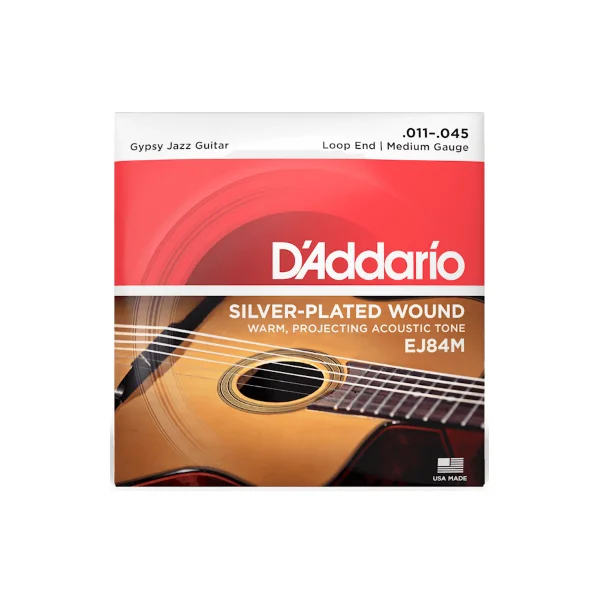EJ84M Gypsy Jazz Guitar 6-String Set Loop End Medium 11-45 - set of strings