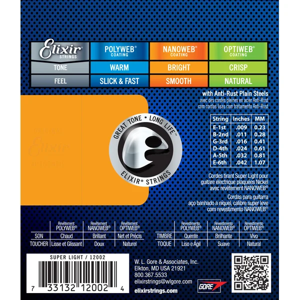 Electric (6) Nanoweb Nickel Plated Steel 09-42 - jeu de 6 cordes