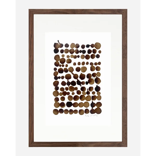 Encore des bulles, peinture café sur papier coton