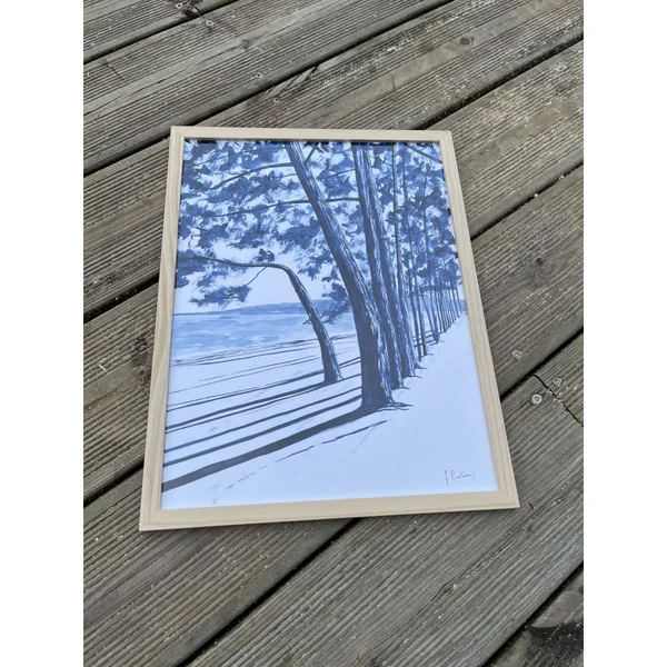"Encre indigo- Plage du Cap Coz #2"