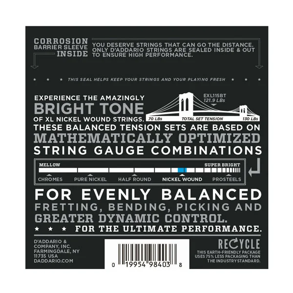 EXL115BT Nickel Wound Medium 11-50 - jeu de 6 cordes
