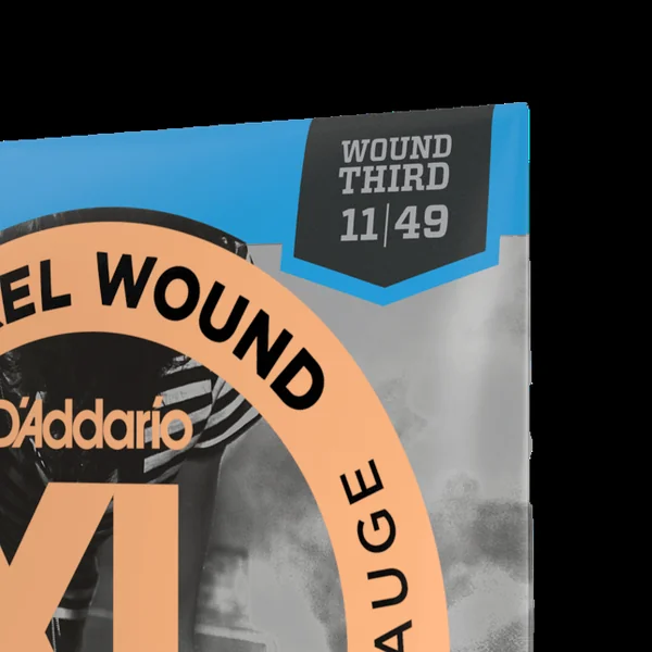 EXL115W Nickel Wound, Medium/Blues-Jazz Rock, Wound 3rd, 11-49 - jeu de 6 cordes