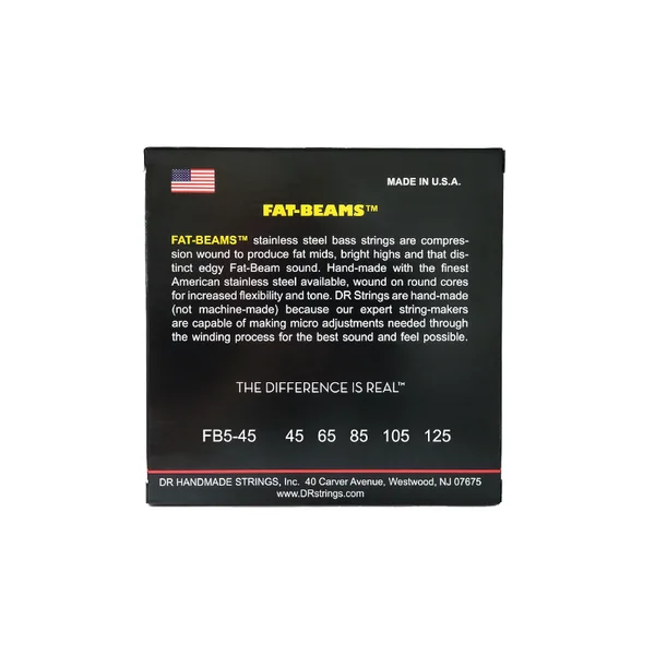 FAT-BEAMS Stainless Steel 45-125 - jeu de 5 cordes