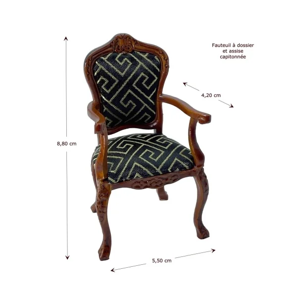 Fauteuil capitonné – Style Victorien