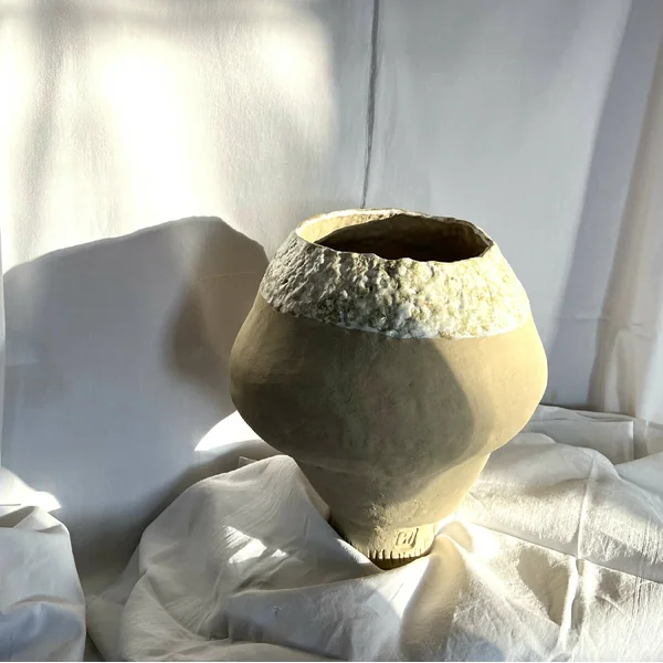 Fennel - Grand vase en grès émaillé