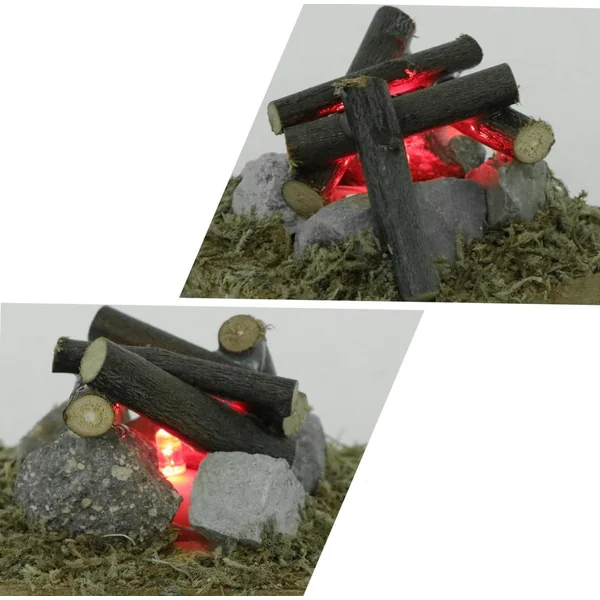 Feu de camp illuminé