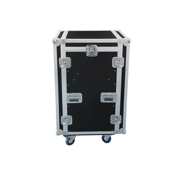 Flight case 12U DS + 3U + 2 tablettes