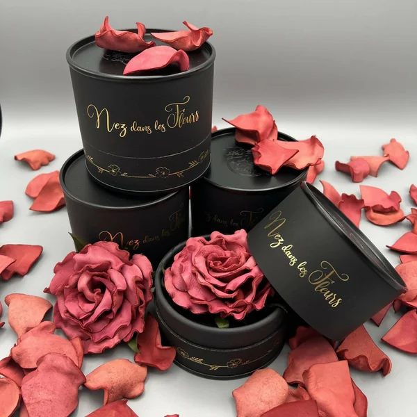 Flower Box Passion - Fleur en cuir parfumé
