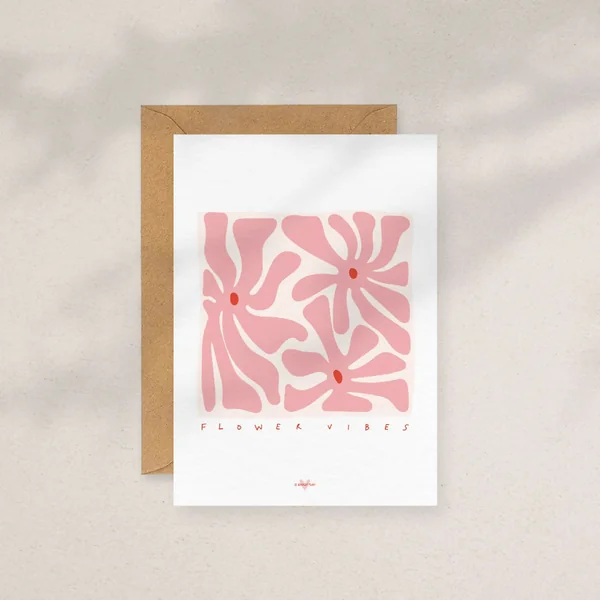 Flower vibes — Carte illustrée
