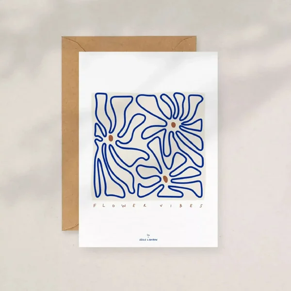 Flower vibes — Carte illustrée