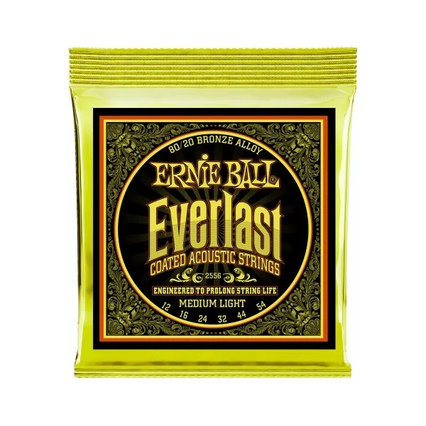 Folk (6) 2556 Everlast Coated Medium Light 12-54 - jeu de 6 cordes