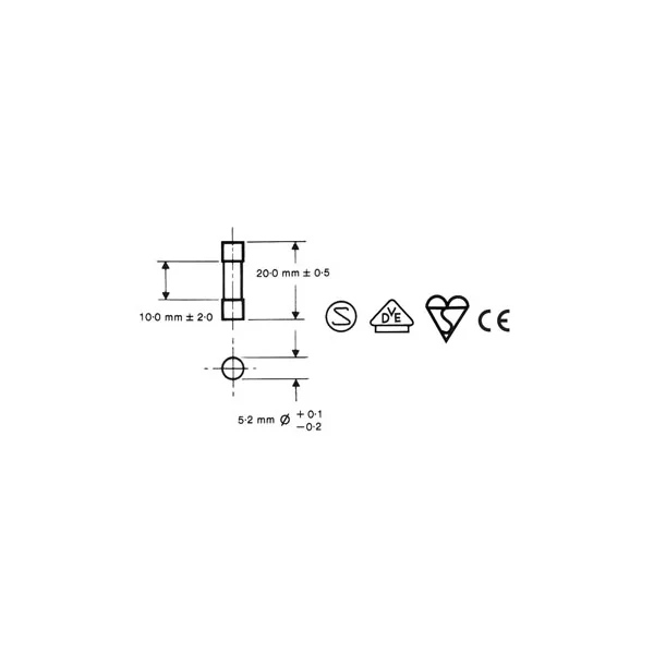Fusible 5X20 5A temporisé