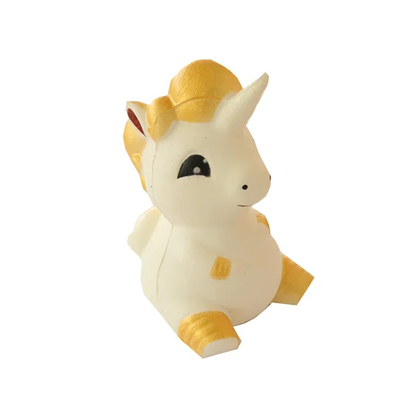 Gros squishy Licorne blanche et dorée