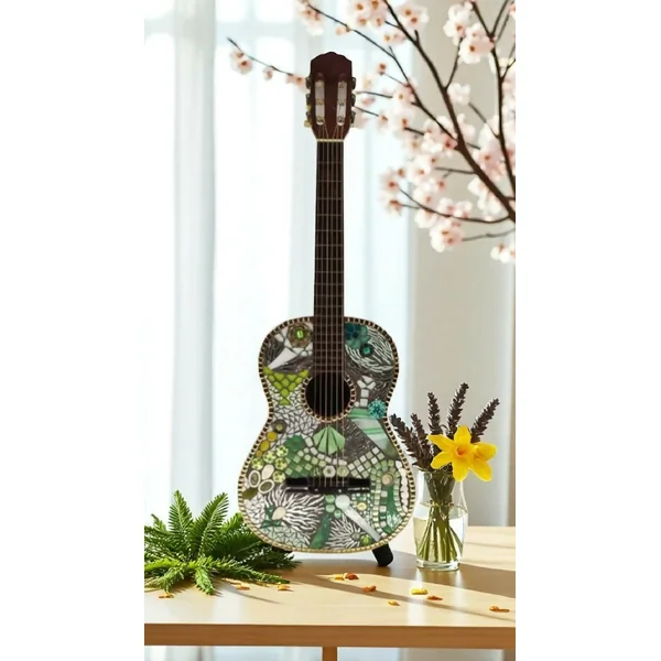 Guitare "Le vert en clé de sol"