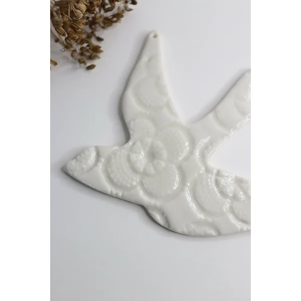Hirondelle en porcelaine céramique décoration murale