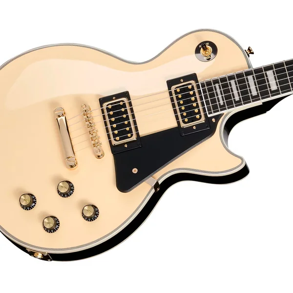 IBG Les Paul Custom Blackback Ltd +Gig Bag - antique ivory