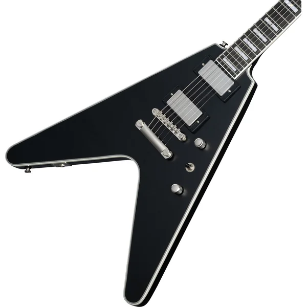 Inspired By Gibson Modern Prophecy Flying V - aged jet black metallic