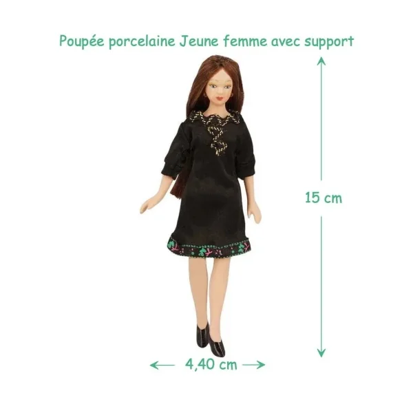 Jeune femme en robe - Porcelaine