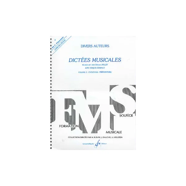Jollet J.c. Dictees Musicales Vol 2 Eleve