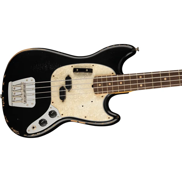 Justin Meldal-Johnsen JMJ Road Worn Mustang Bass (MEX, RW) - black