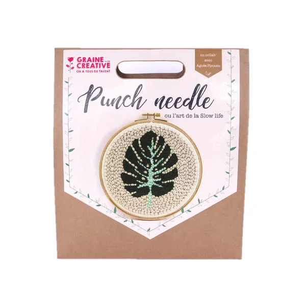 Kit punch needle - Feuille de monstera